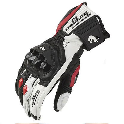 Motoleather Gloves-Leather motorcycle gloves with protective pads & breathing active perforation 2