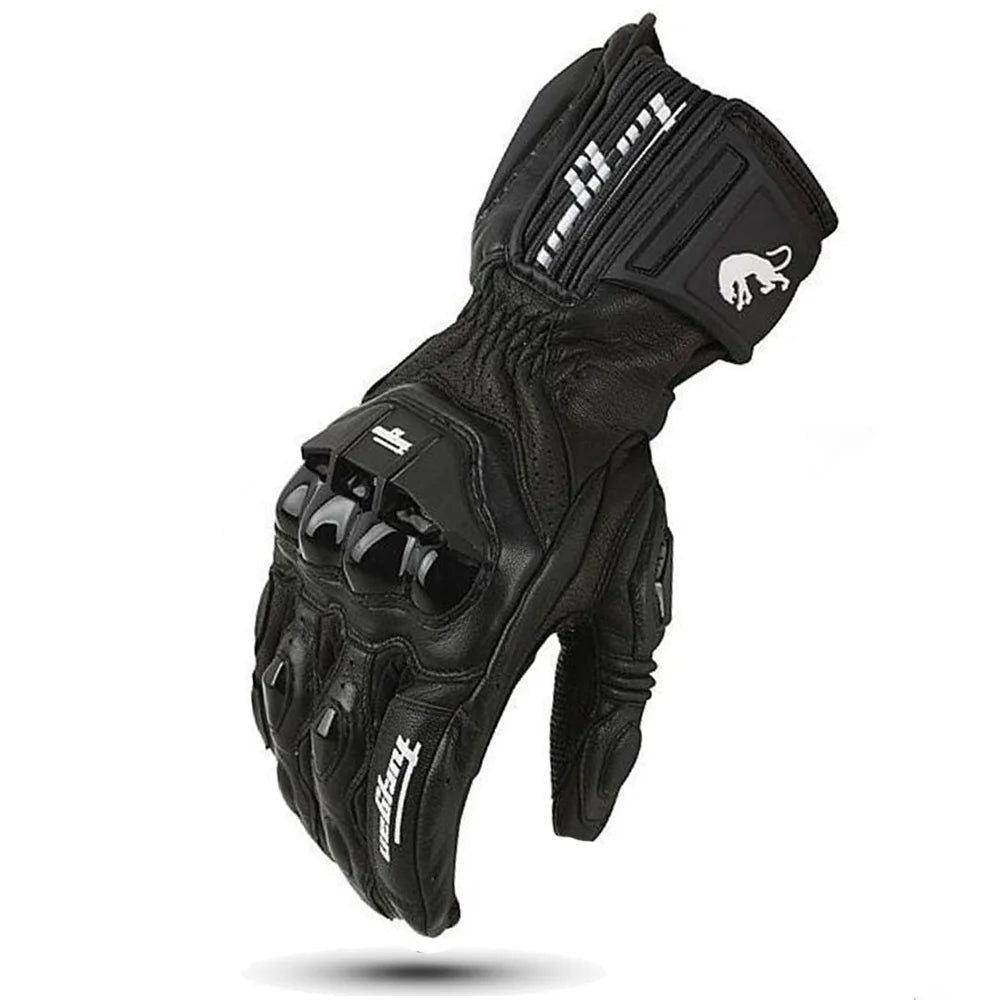 Motoleather Gloves-Leather motorcycle gloves with protective pads & breathing active perforation 5
