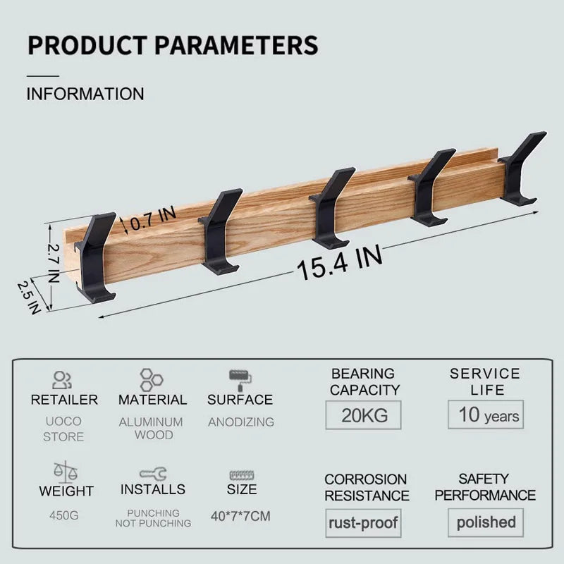 NORDHOOK – Adjustable Wall Hook in Nordic Design for Stylish Storage