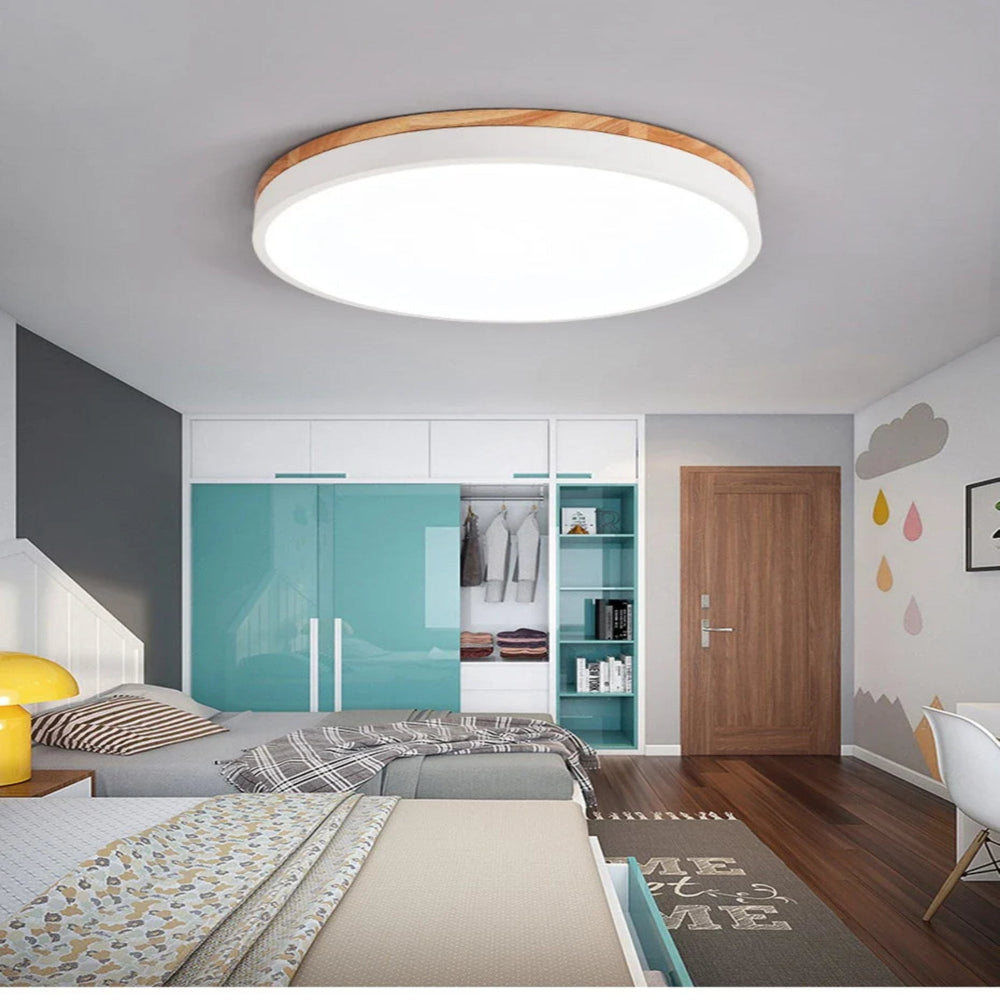 NORDLUMINA LIGHT - Moderne Deckenleuchte aus Naturholz für jeden Raum