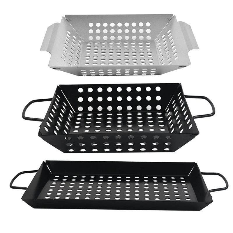 GRILL BASKET – Non-Stick BBQ Tool for Easy Grilling