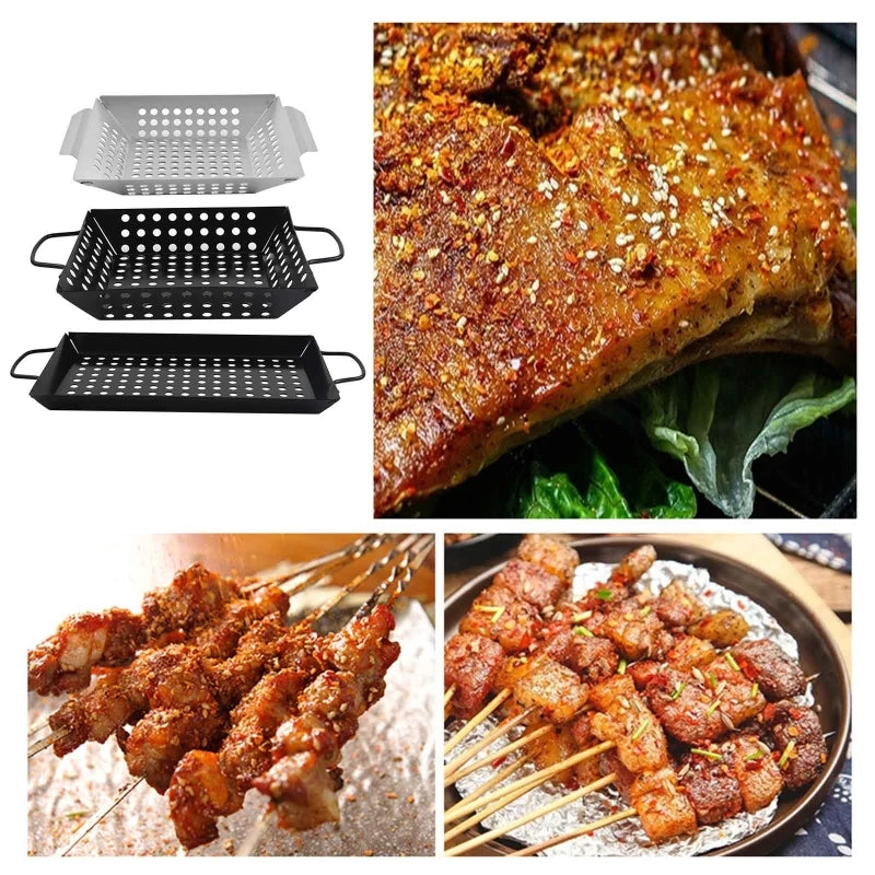GRILL BASKET – Non-Stick BBQ Tool for Easy Grilling
