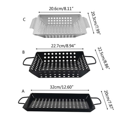 GRILL BASKET – Non-Stick BBQ Tool for Easy Grilling