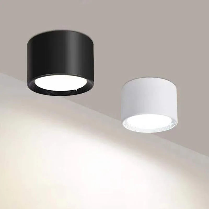 NordicGlow – Lámpara de techo LED moderna en negro y blanco
