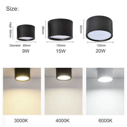 NordicGlow – Lámpara de techo LED moderna en negro y blanco
