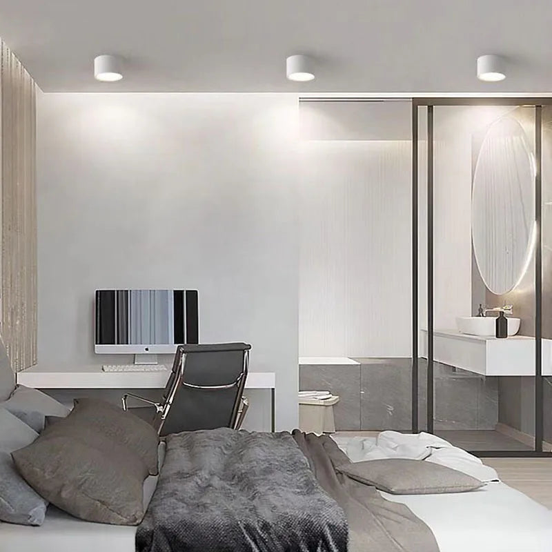 NordicGlow – Lámpara de techo LED moderna en negro y blanco