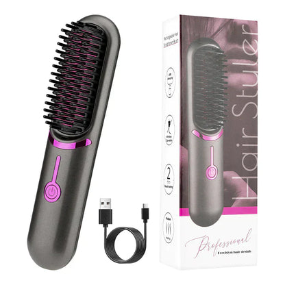  Tima Hairstyler - wireless styler brush for smooth hair, quickly heated up, portable-2