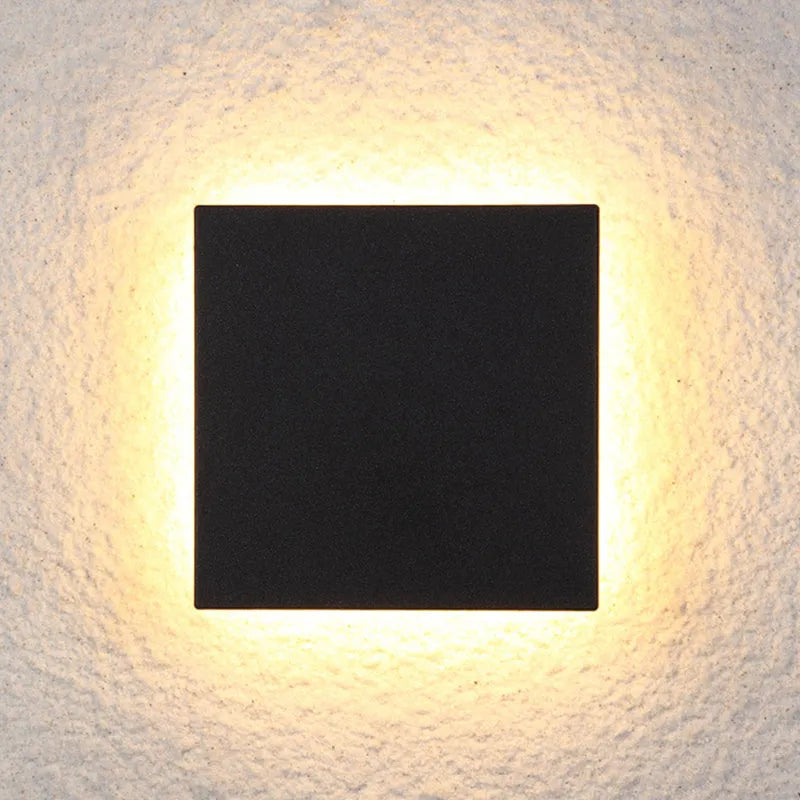 Orr Outdoor Wall Lamp-Minimalist LED wall lamp in round or angular, IP65 10