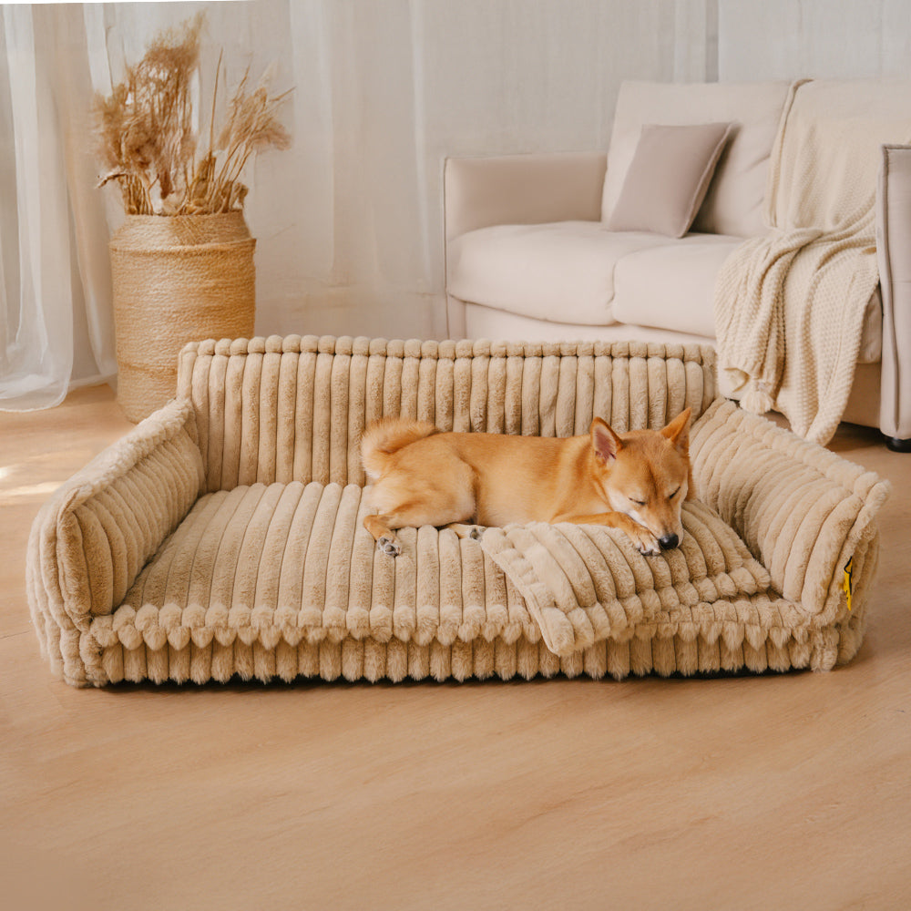 Orthopedic dog pillow made of washable plush - comfortable dog bed for large and small dogs 0