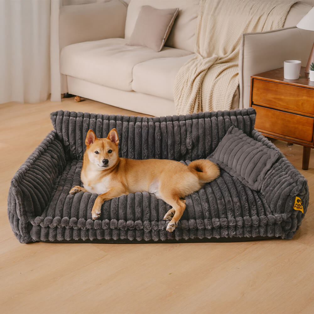 Orthopedic dog pillow made of washable plush - comfortable dog bed for large and small dogs 6