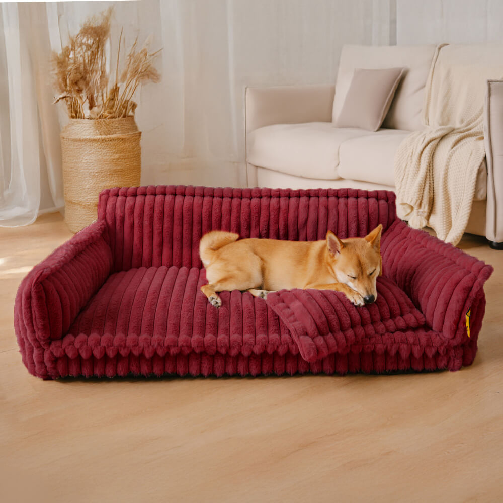Orthopedic dog pillow made of washable plush - comfortable dog bed for large and small dogs 8
