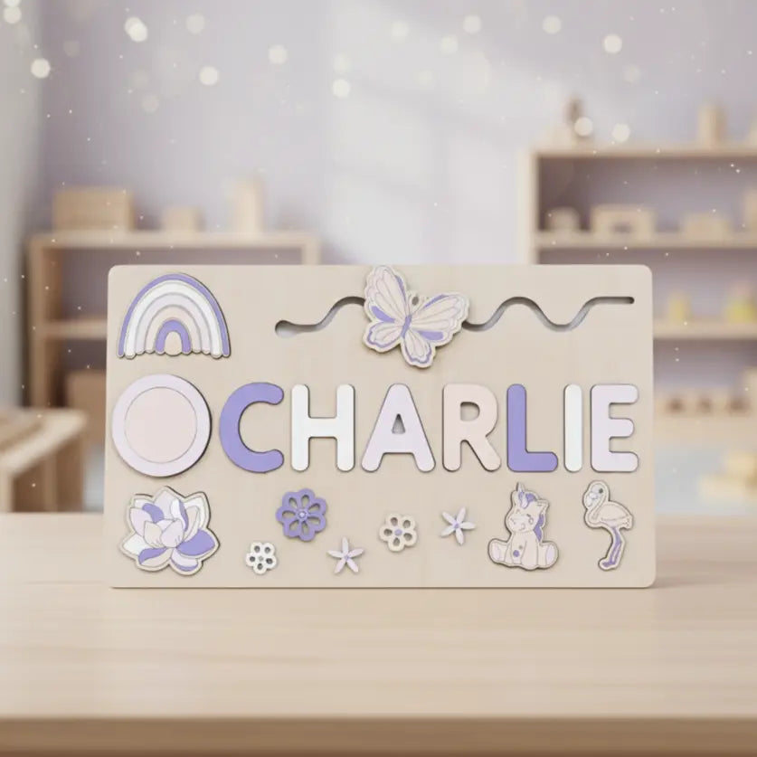Personalized Wooden Name Puzzle for Toddlers - Educational Fine Motor Skills Development 5