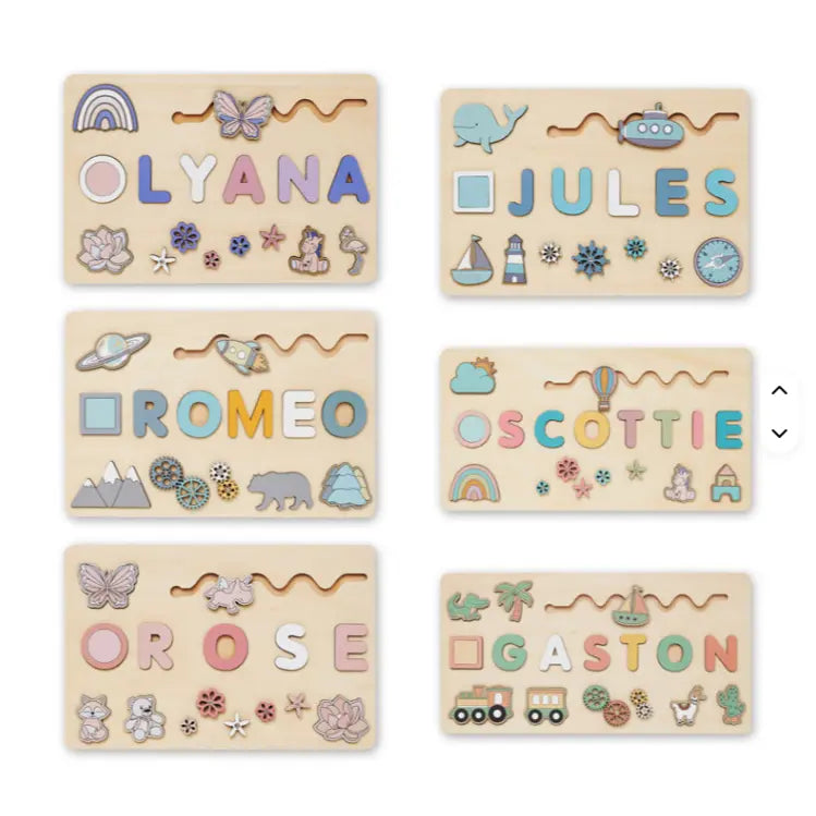 Personalized Wooden Name Puzzle for Toddlers - Educational Fine Motor Skills Development 6
