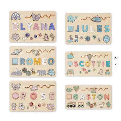 Personalized Wooden Name Puzzle for Toddlers - Educational Fine Motor Skills Development 6