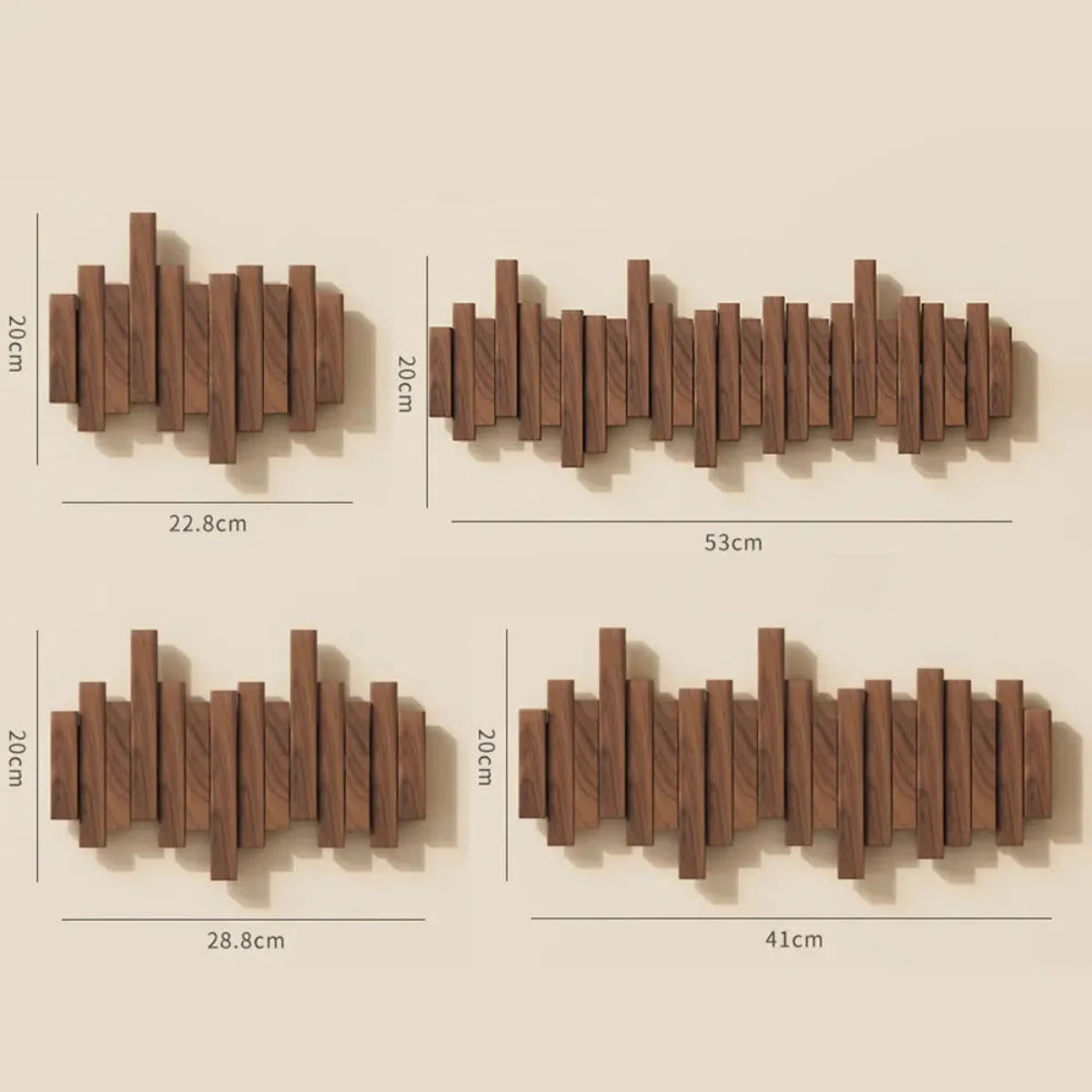 Pianohang Wall Rack- wall wardrobe made of walnut or beech wood in the piano design 2