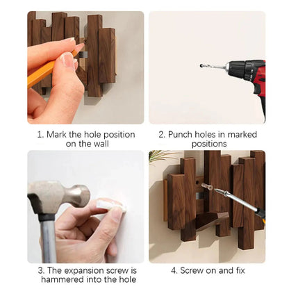 Pianohang Wall Rack- wall wardrobe made of walnut or beech wood in the piano design 6