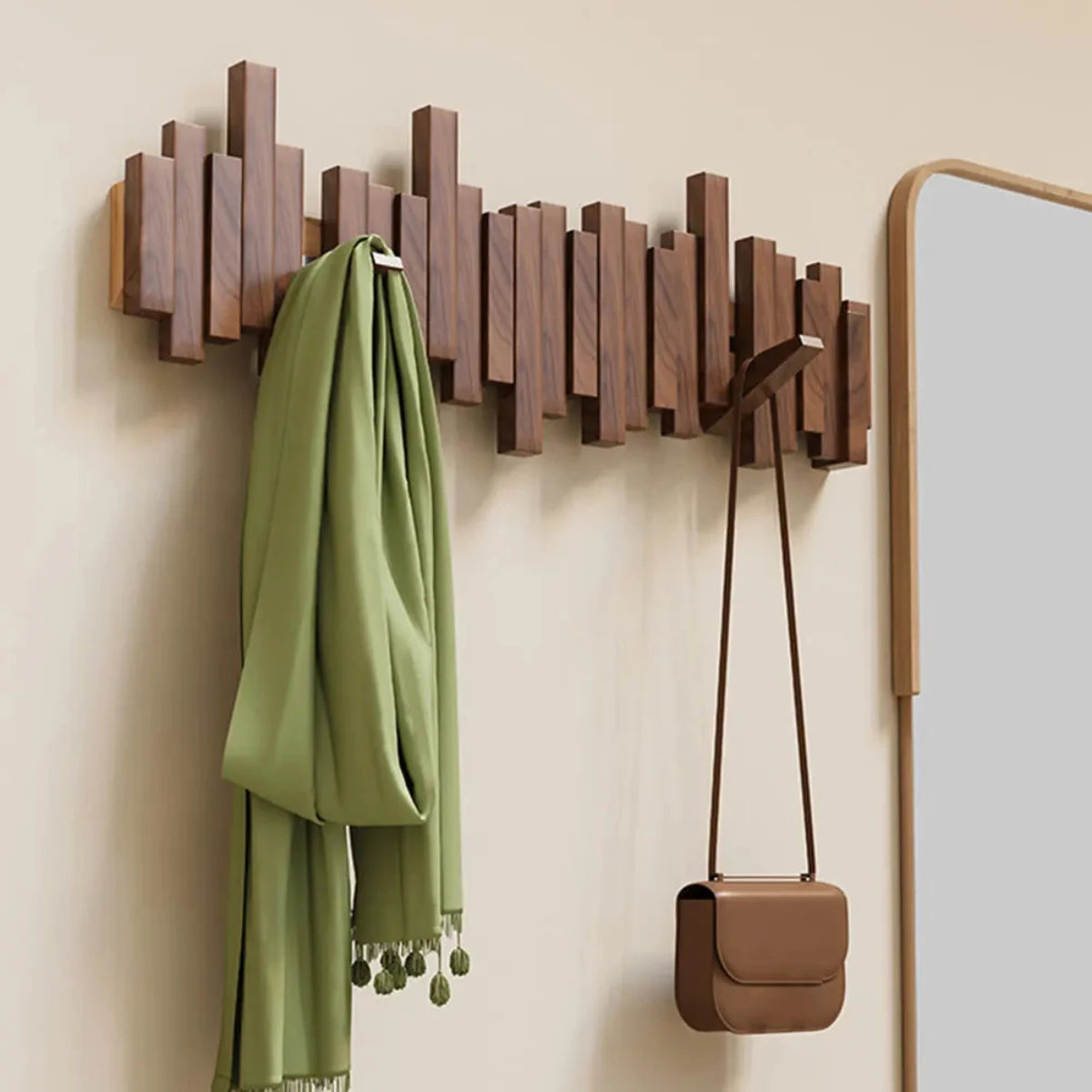 Pianohang Wall Rack- wall wardrobe made of walnut or beech wood in the piano design 8