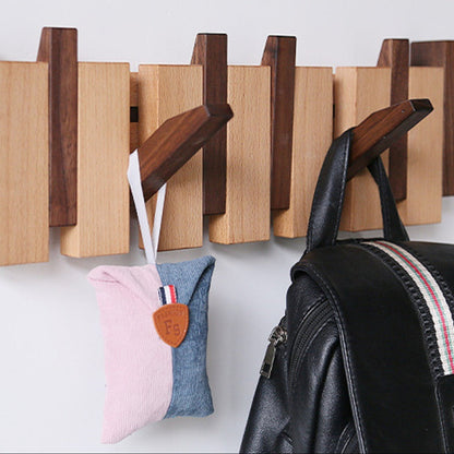 Pianohang Wall Rack-handmade wooden wall wardrobe in the piano design with foldable hooks 4