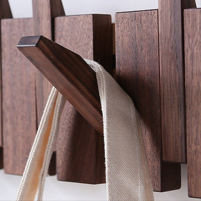 Pianohang Wall Rack-handmade wooden wall wardrobe in the piano design with foldable hooks 6