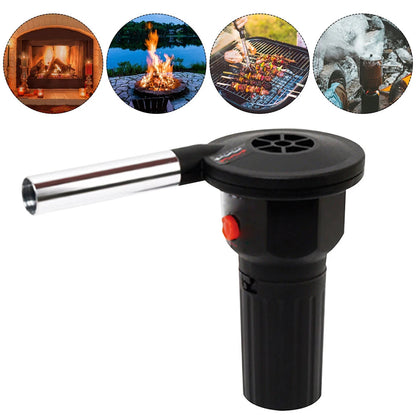 Portable BBQ Fire Bellows – Aluminum Hand Blower for Grilling, Camping & Picnics