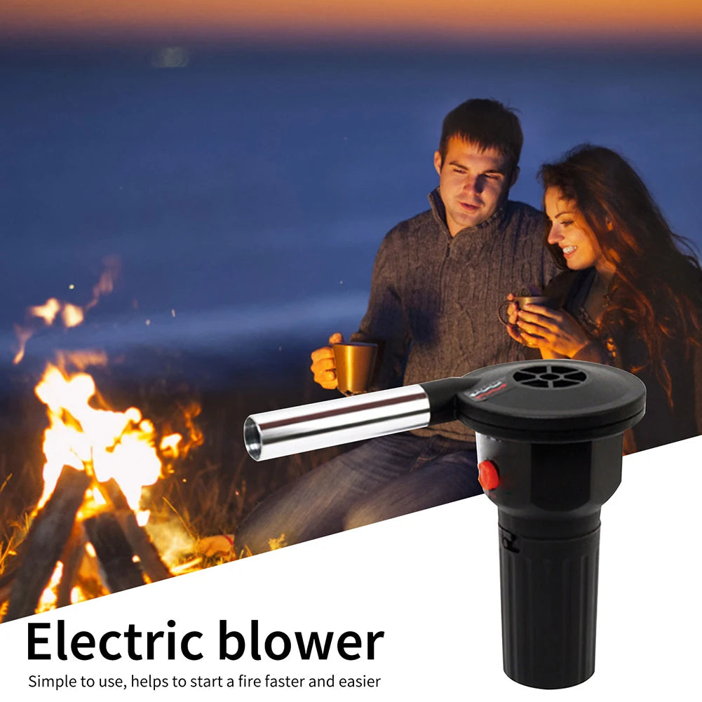 Portable BBQ Fire Bellows – Aluminum Hand Blower for Grilling, Camping & Picnics