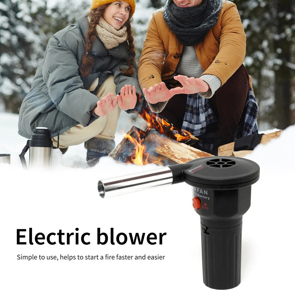 Portable BBQ Fire Bellows – Aluminum Hand Blower for Grilling, Camping & Picnics