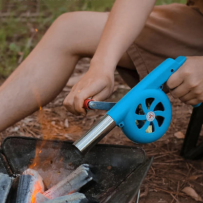 GRILLBLOW – Portable Hand Crank BBQ Fan for Outdoor Cooking