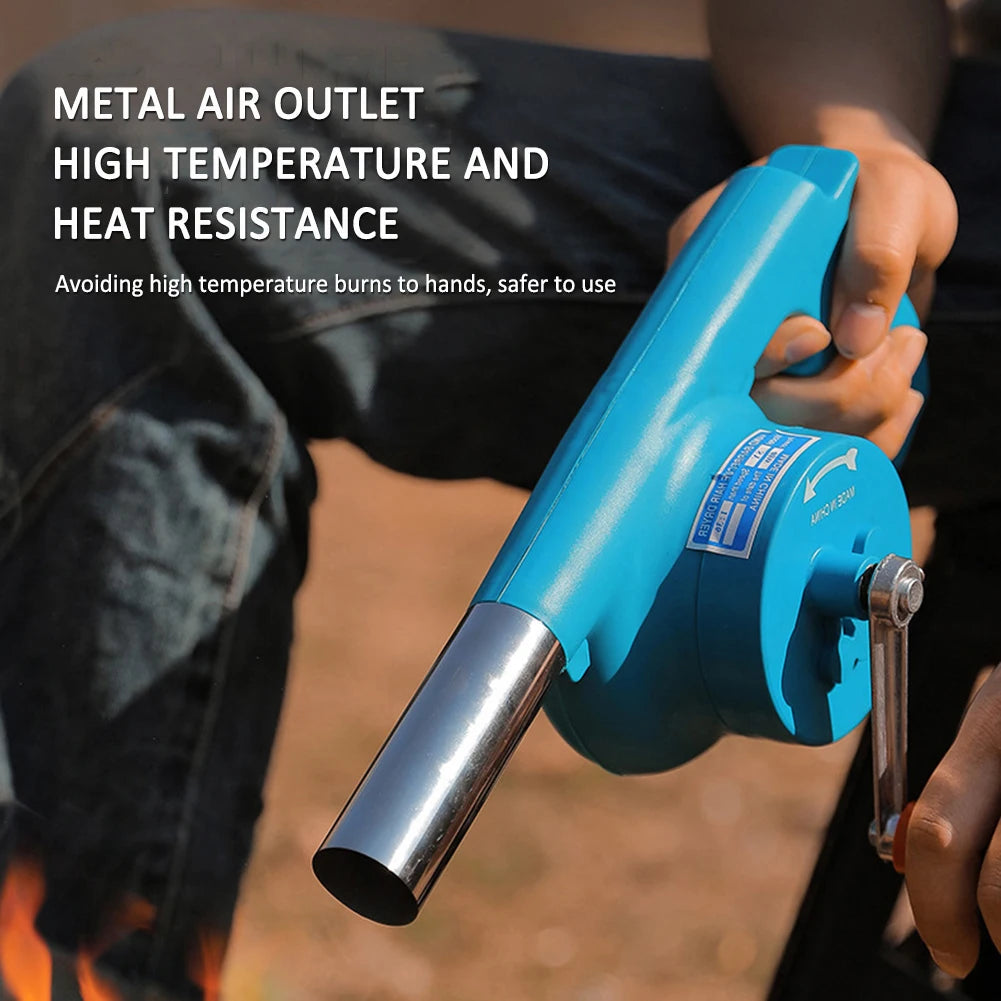GRILLBLOW – Portable Hand Crank BBQ Fan for Outdoor Cooking