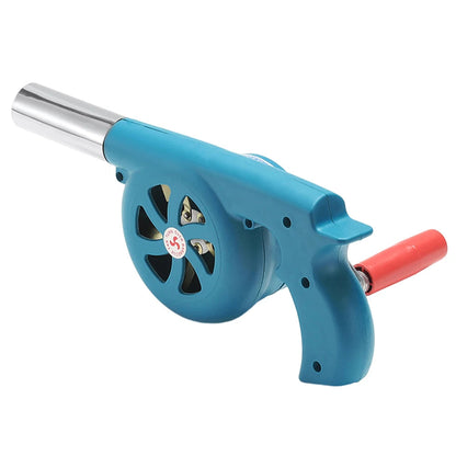 GRILLBLOW – Portable Hand Crank BBQ Fan for Outdoor Cooking