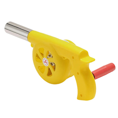 GRILLBLOW – Portable Hand Crank BBQ Fan for Outdoor Cooking