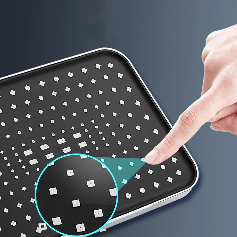 AQUELUX – 360° Säädettävä Sadesuihku Pää Tukkeutumista Estävillä Suuttimilla