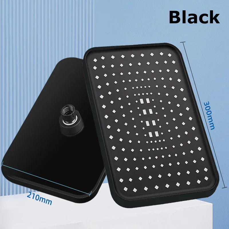 AQUELUX – 360° Säädettävä Sadesuihku Pää Tukkeutumista Estävillä Suuttimilla