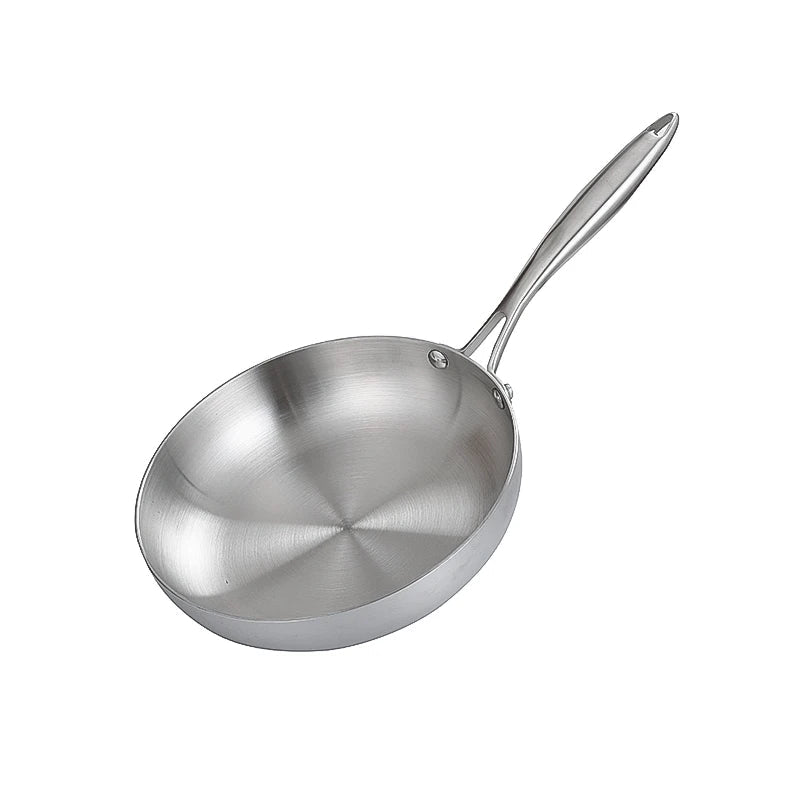 Premium Kitchenware - 304 Stainless Steel Frying Pan for Induction & Gas Stoves 6