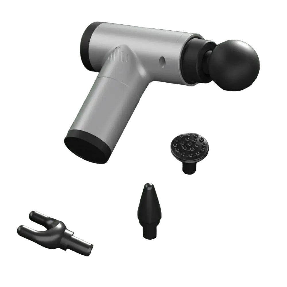 PulsePro Mini – Compact Fascia Gun with 6 Speed Levels & 4 Massage Heads