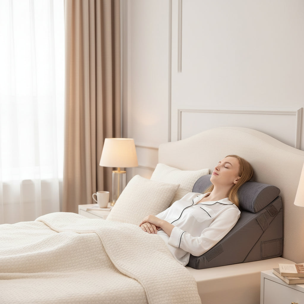 RESTWEDGE – Adjustable Memory Foam Wedge Pillow for Back and Leg Support with Portable Design 1