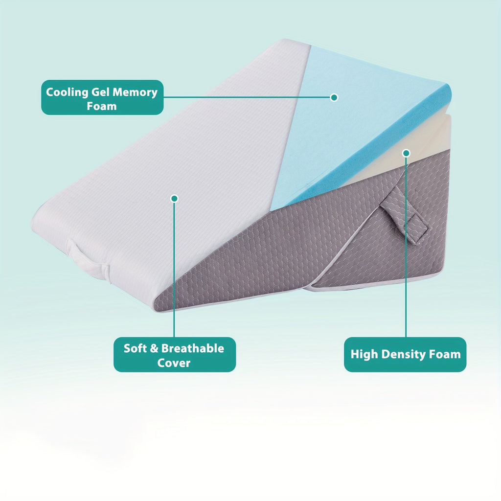RESTWEDGE – Adjustable Memory Foam Wedge Pillow for Back and Leg Support with Portable Design 5