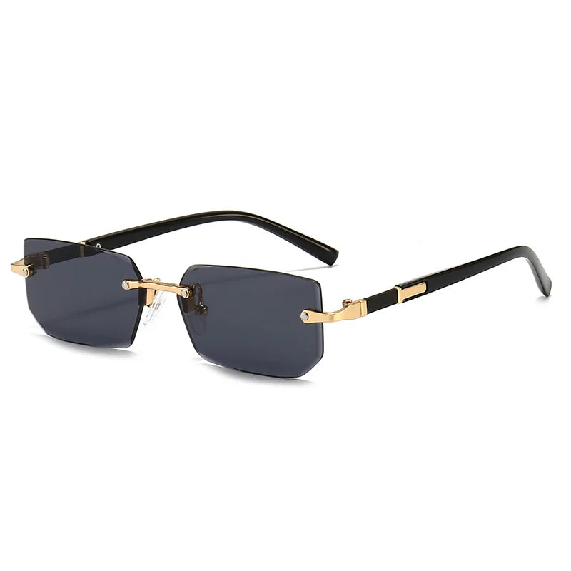 SUNEDGE – Rectangle Rimless Sunglasses with UV400 Protection