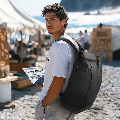 ROLLTRAIL Rolltop Backpack – Expandable 17" Laptop Bag, Waterproof, Anti-Theft, Outdoor & Travel-Ready
