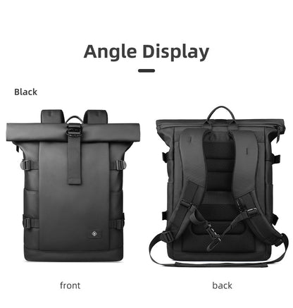 ROLLTRAIL Rolltop Backpack – Expandable 17" Laptop Bag, Waterproof, Anti-Theft, Outdoor & Travel-Ready