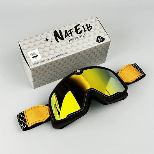 RETRO RIDE GOGGLES – Vintage Motorcycle Eyewear with 100% UV Protection