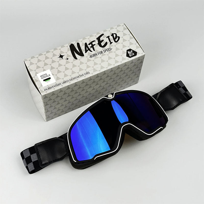 RETRO RIDE GOGGLES – Vintage Motorcycle Eyewear with 100% UV Protection