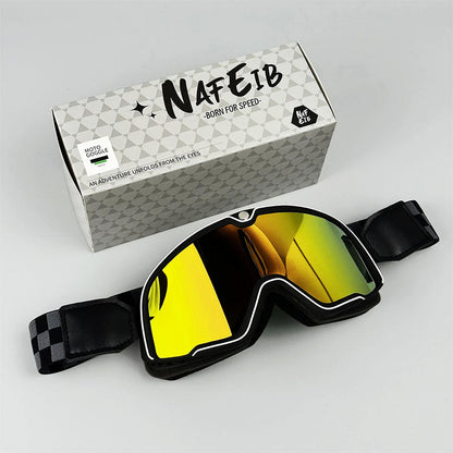 RETRO RIDE GOGGLES – Vintage Motorcycle Eyewear with 100% UV Protection