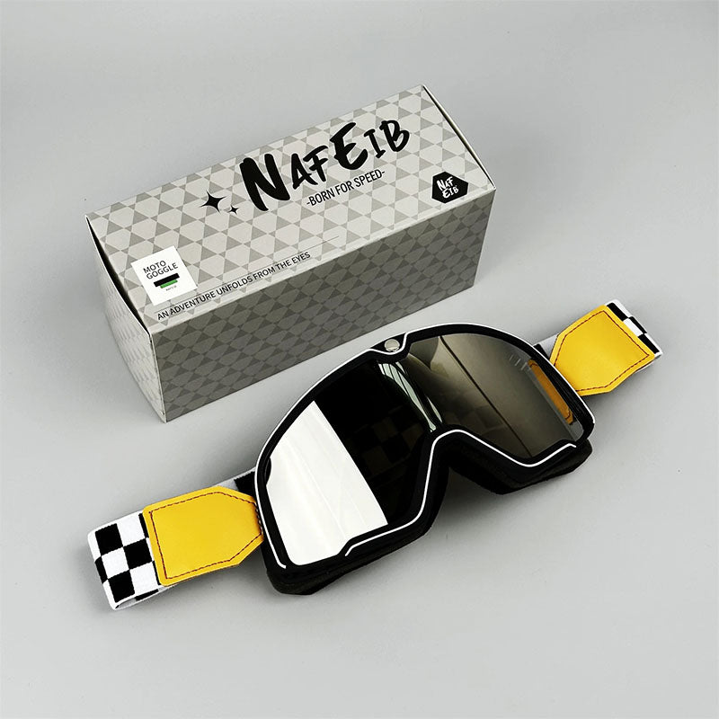 RETRO RIDE GOGGLES – Vintage Motorcycle Eyewear with 100% UV Protection