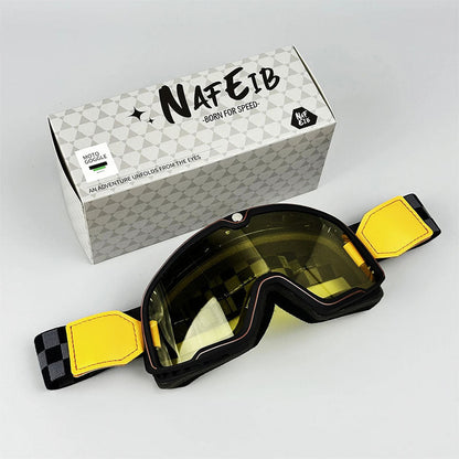 RETRO RIDE GOGGLES – Vintage Motorcycle Eyewear with 100% UV Protection