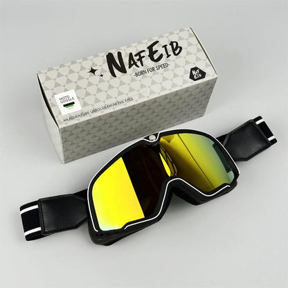 RETRO RIDE GOGGLES – Vintage Motorcycle Eyewear with 100% UV Protection