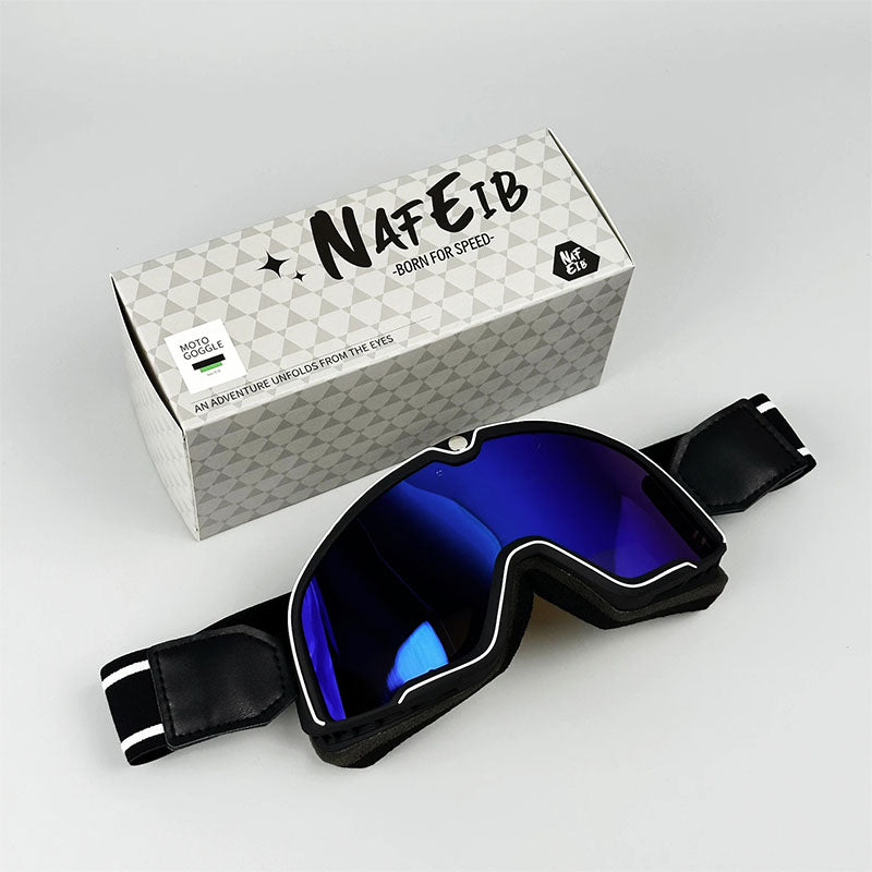 RETRO RIDE GOGGLES – Vintage Motorcycle Eyewear with 100% UV Protection