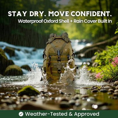 ROVEX 40L – Tactical Backpack with MOLLE System & Water-Resistant Design