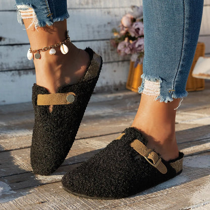  Luxury sheep wool house shoes for women and men-ultra-soft, non-slip, winter comfort-4