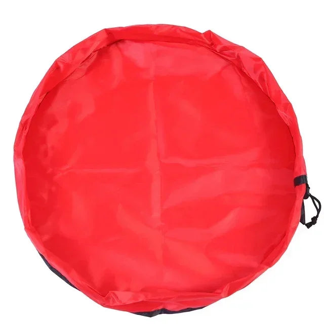 Speelgoedkussen en organizer - 2-in-1 speelmat en opbergtas - duurzame Oxford stof - lichtgewicht en draagbaar - oplossing voor de kinderkamer