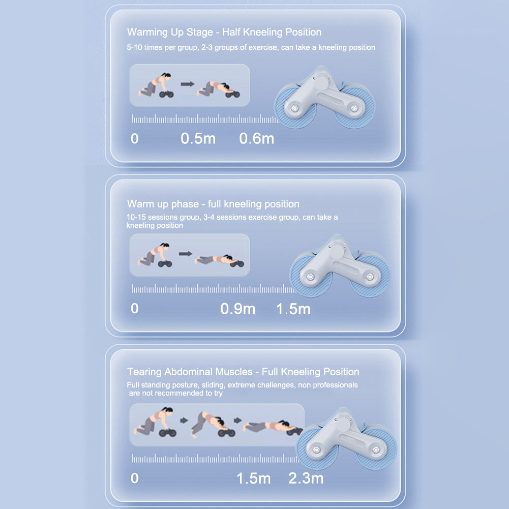 Automatic Roller Pro - Bauchmuskelrolle mit Auto-Roll-Back für Core-Training